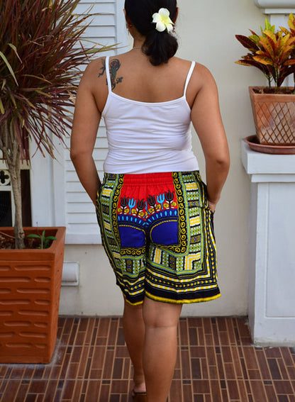 Bohemia Elasticated Drawstring Waistband Casual Shorts