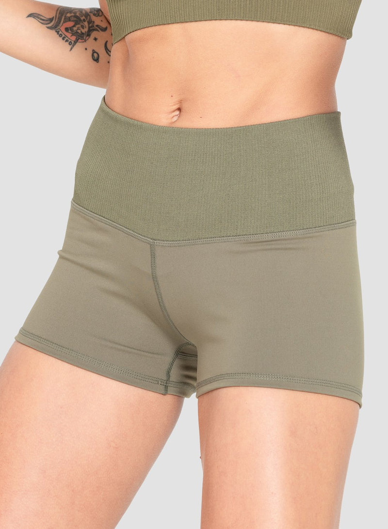 Knitted Rib Waistband High Elastic Shorts