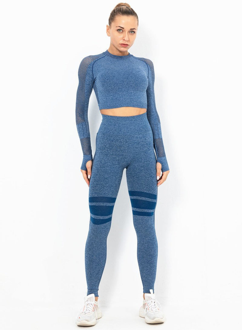Women Long Sleeve Fitness Top and Legging-JustFittoo