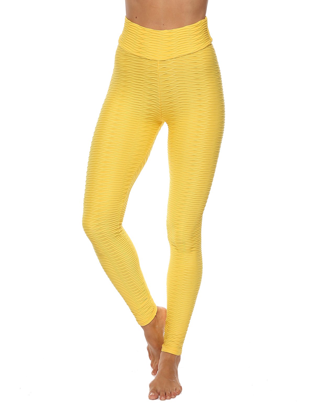 Textured Fitness Lifting Bodycon Leggings-JustFittoo