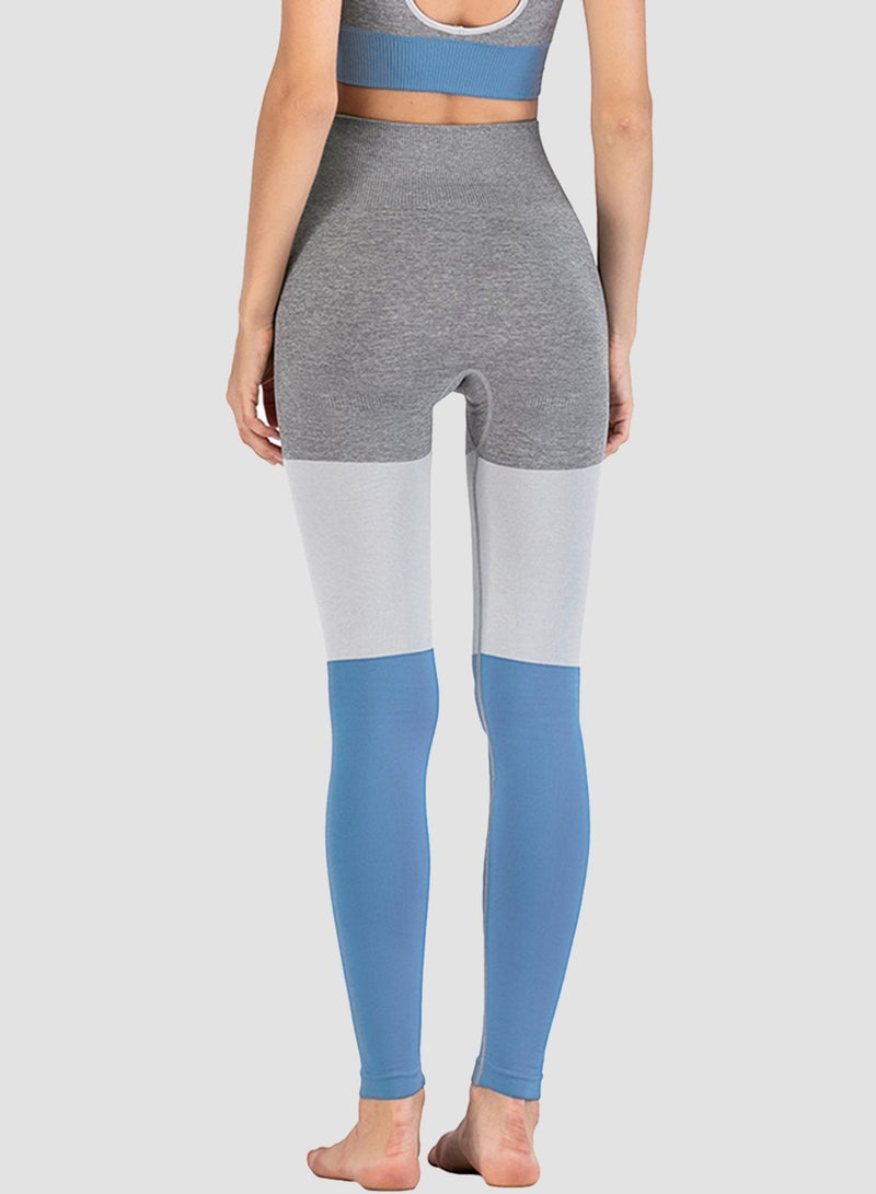 Three-tone Seamless Ultra Soft High Waisted Yoga Leggings-JustFittoo