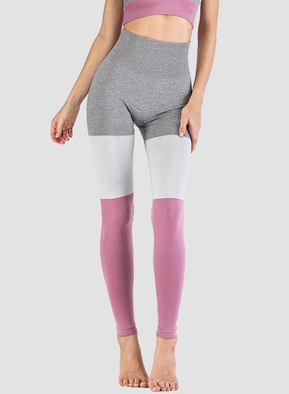 Three-tone Seamless Ultra Soft High Waisted Yoga Leggings-JustFittoo