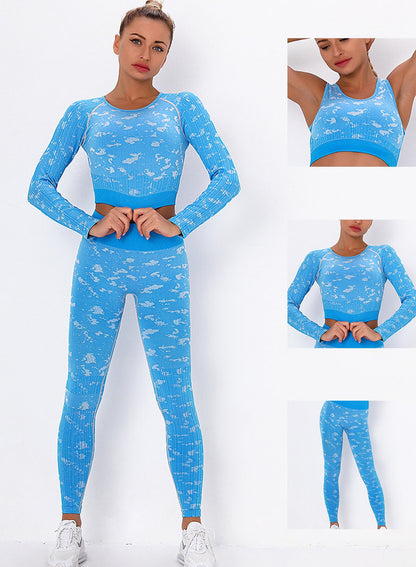 Seamless Sports Bra and Legging Three Pieces Set-JustFittoo