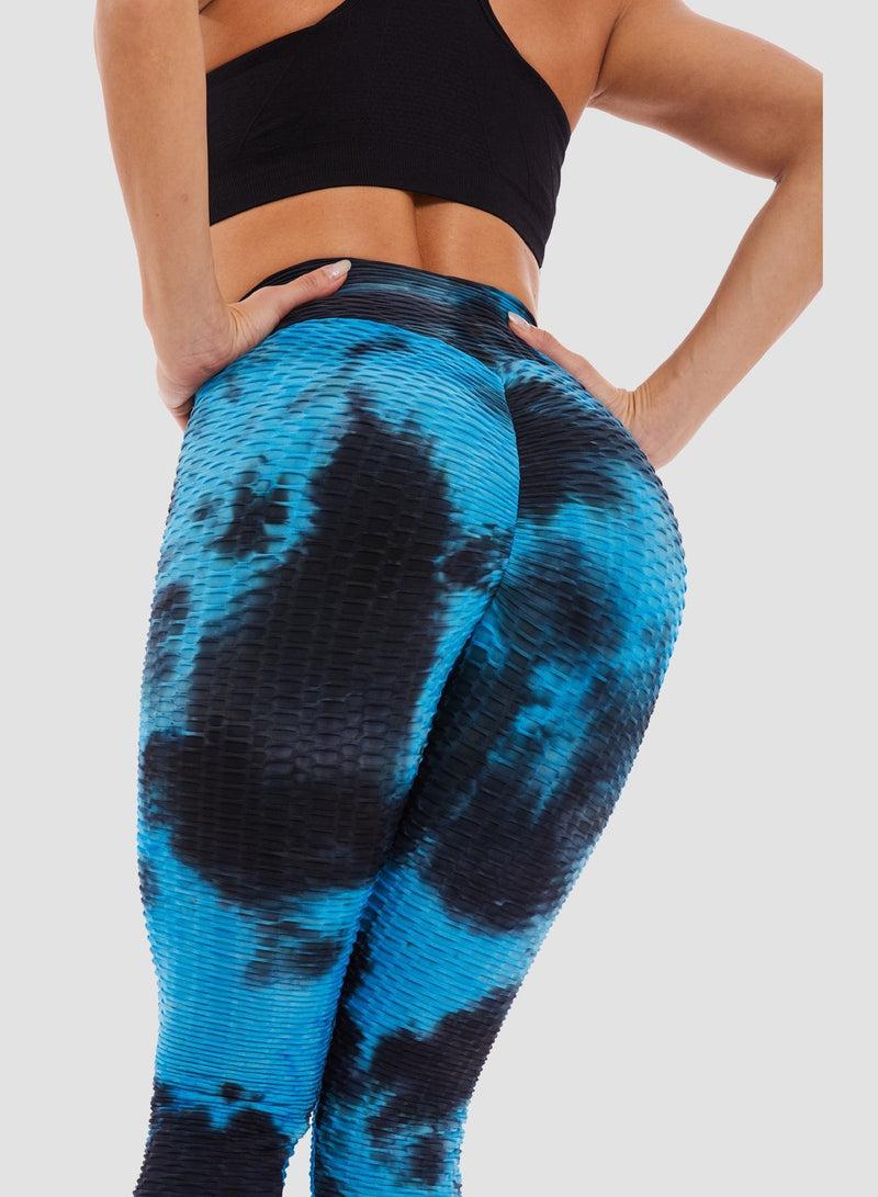 Women's Tie-dyed Textured Leggings-JustFittoo