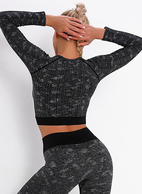 Seamless Women Fitness Long Sleeve Sports Top