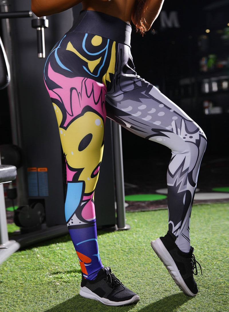 Breathable Print Women Workout Sports Leggings-JustFittoo