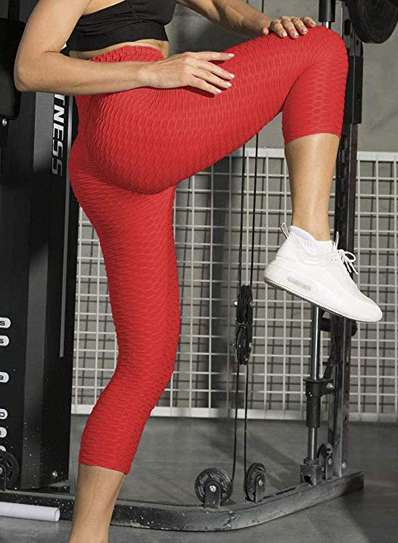 Form Fitting Textured Soft Workout Capris