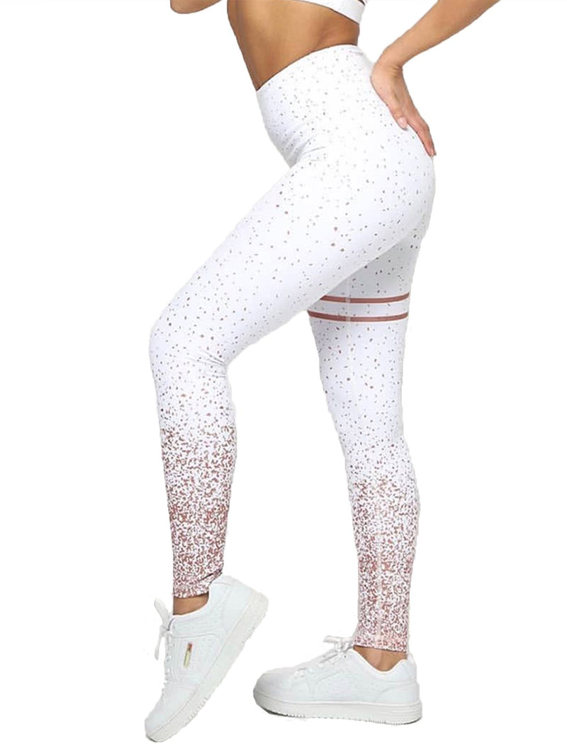 Bronzing High Waist Tummy Control Leggings-JustFittoo