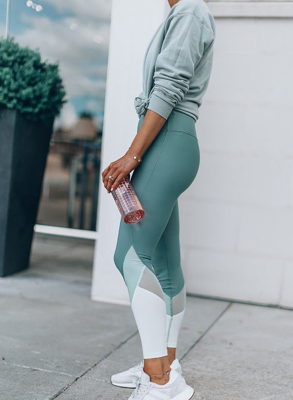 Gradient Color Long Sleeve and Legging Sports Set