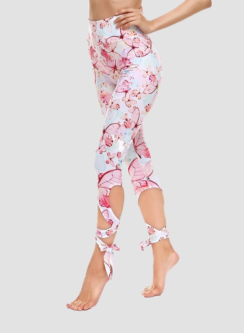Special Nature Print Women Sport Ballet Leggings-JustFittoo