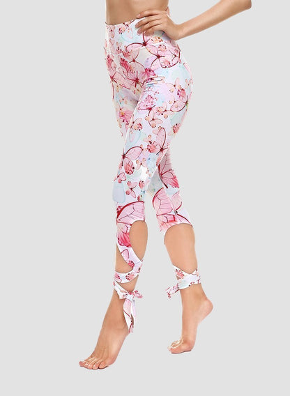 Special Nature Print Women Sport Ballet Leggings-JustFittoo