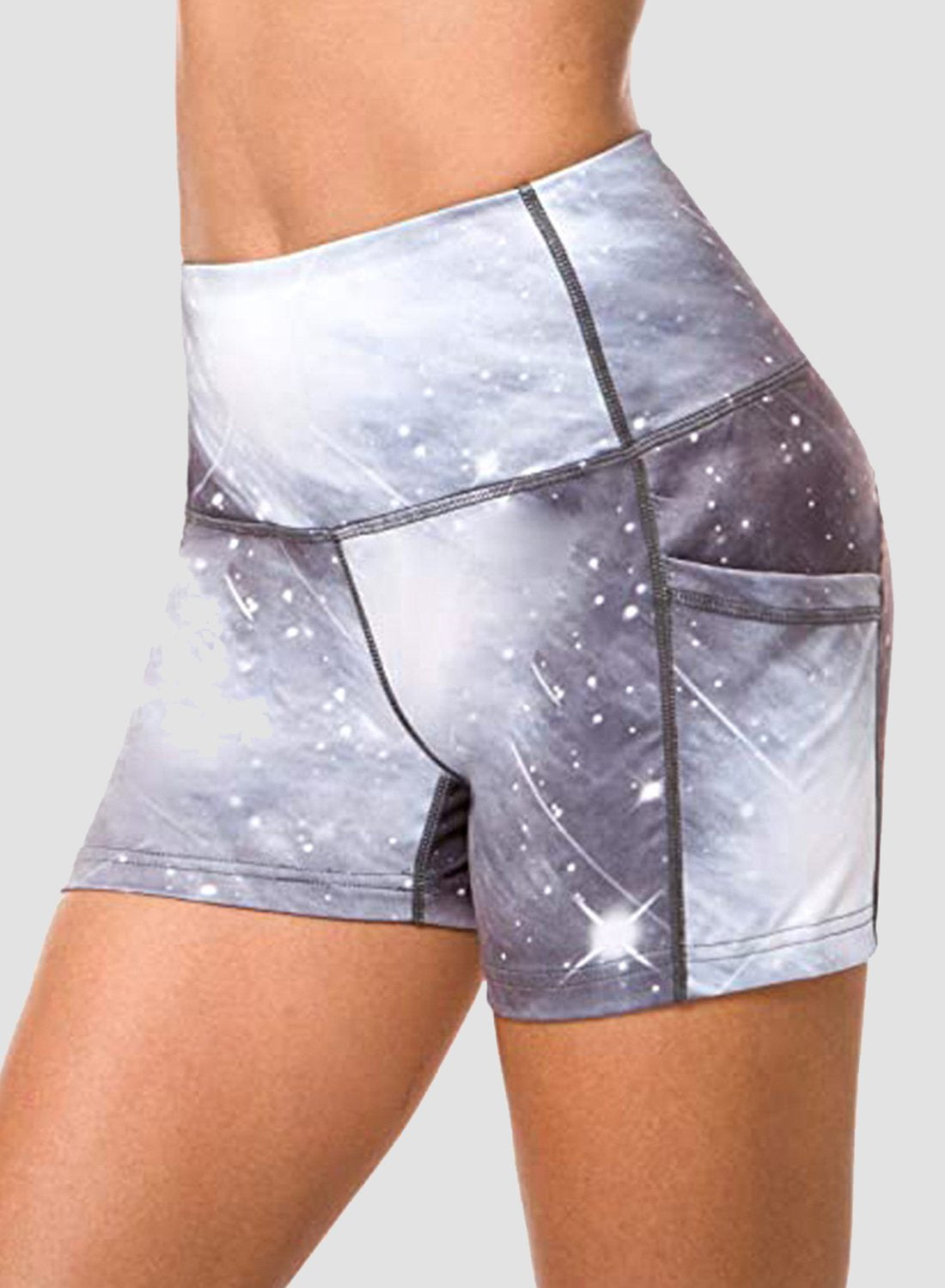 Print Breathable Pockets Shorts