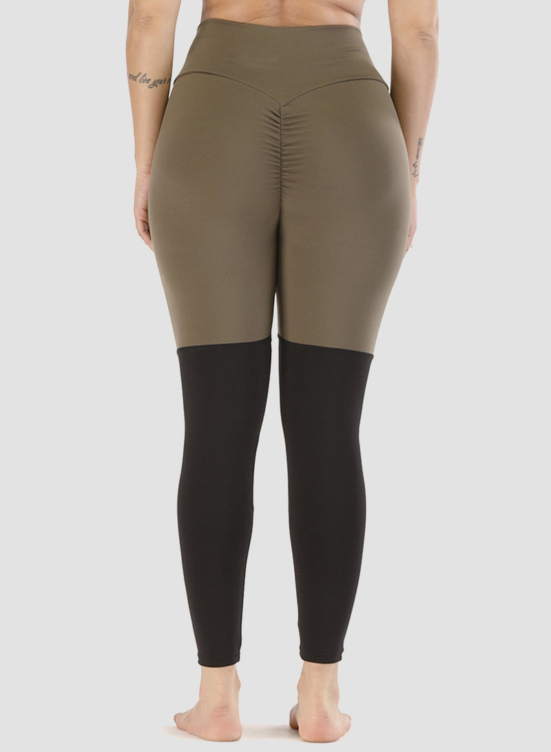 Two-tone Butt Lifting Tight Fit Leggings
