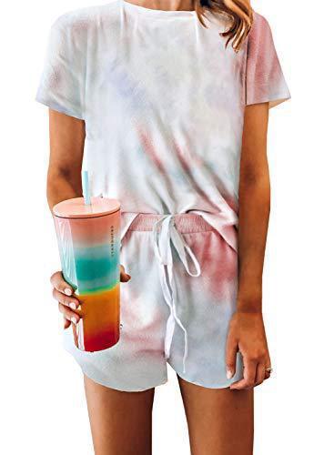 Summer Casual Tie Dyed T Shirt and Short Set