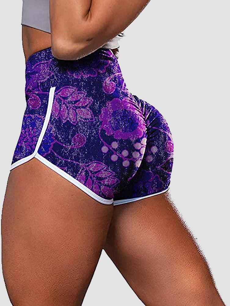 Print Breathable Contrast Color Shorts