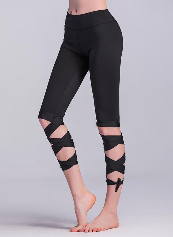 Breathable Stripe Ballet Design Women Sports Legging-JustFittoo