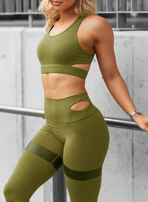 High Waist Women Sports Bra and Legging Set-JustFittoo