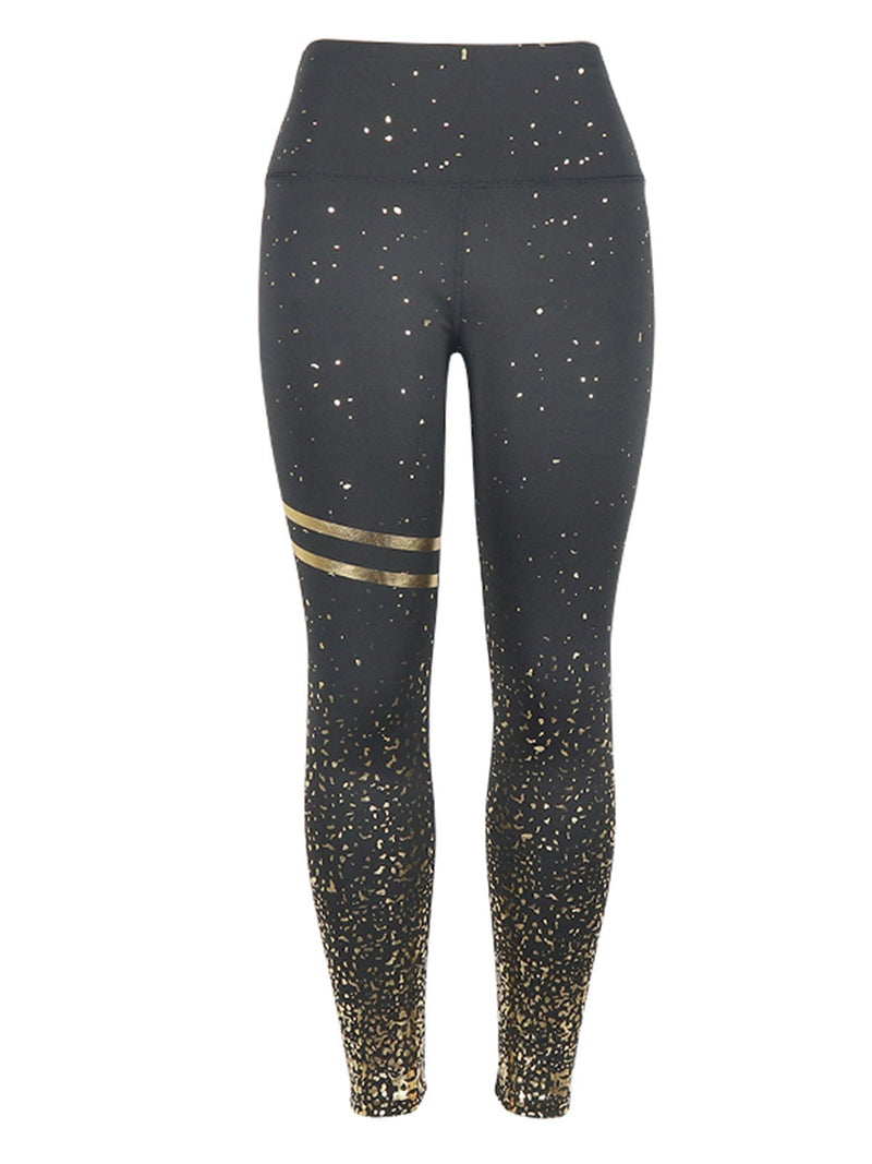 Bronzing High Waist Tummy Control Leggings-JustFittoo