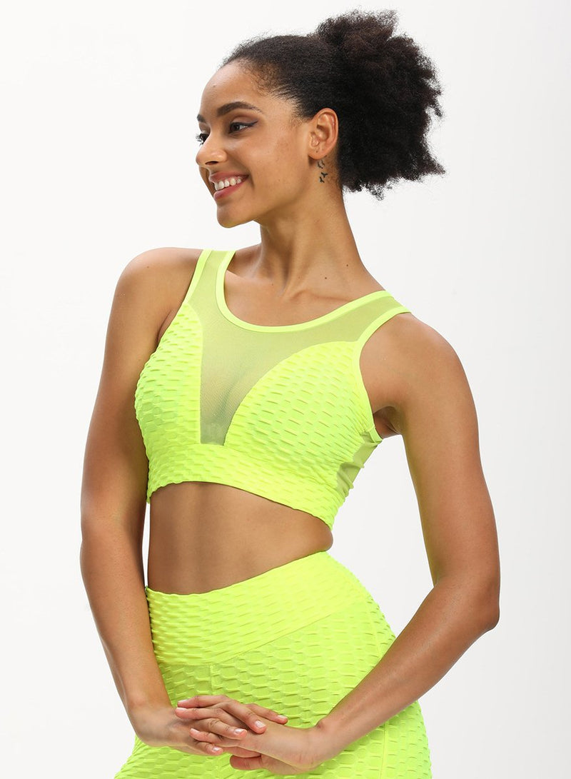 Sexy Mesh Split Jonit Women Fitness Sports Bra