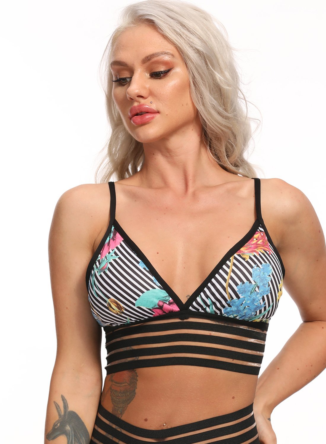 Sexy Hem Strapy Workout Sports Bra