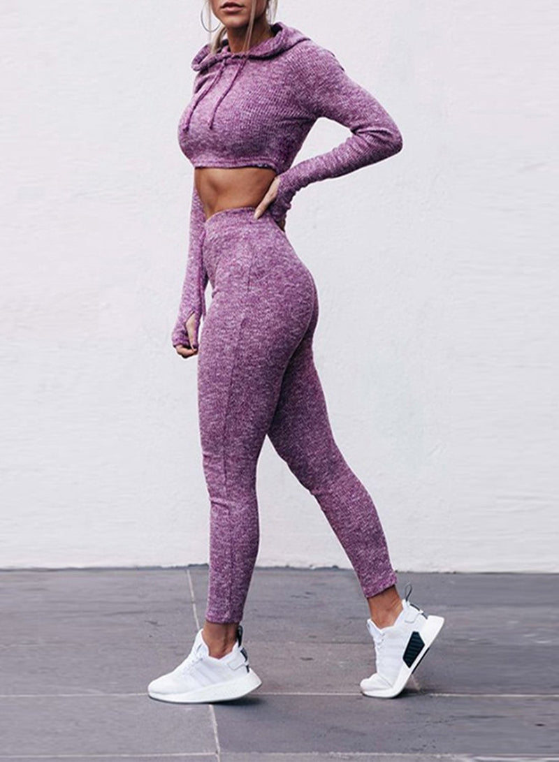 Knitted Comfortable Elastic Waistband Leggings-JustFittoo