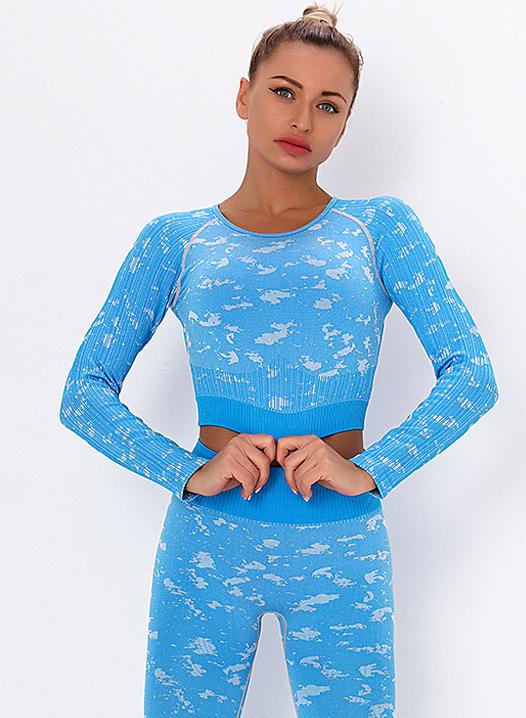 Seamless Women Fitness Long Sleeve Sports Top