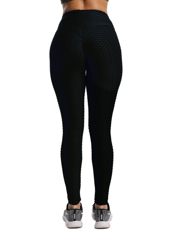 Textured Ruched Tummy Control Leggings