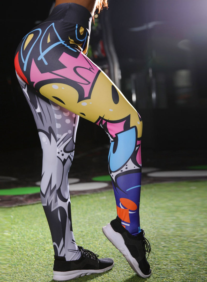 Breathable Print Women Workout Sports Leggings-JustFittoo