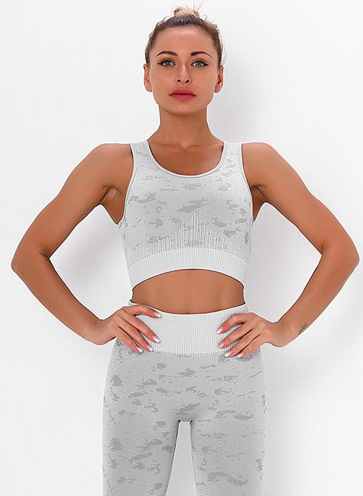 Seamless Camouflage Women Gym Workout Bra