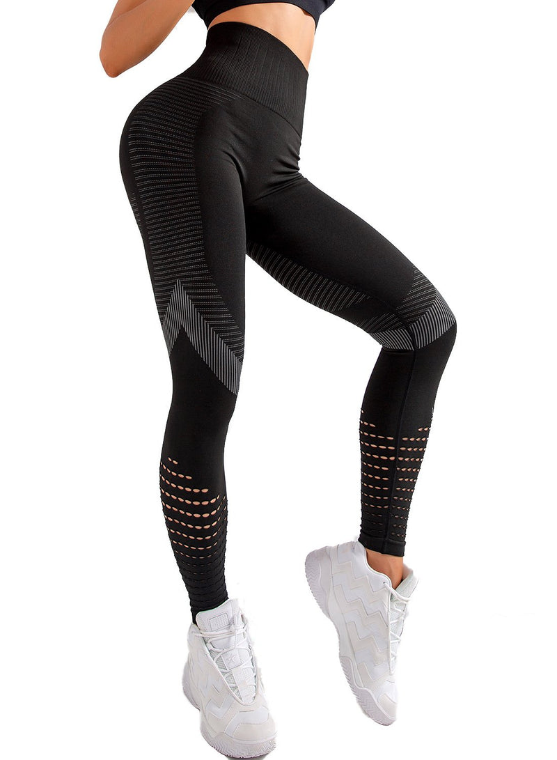 Women's Hollow Out Breathable Seamless Yoga Pants-JustFittoo