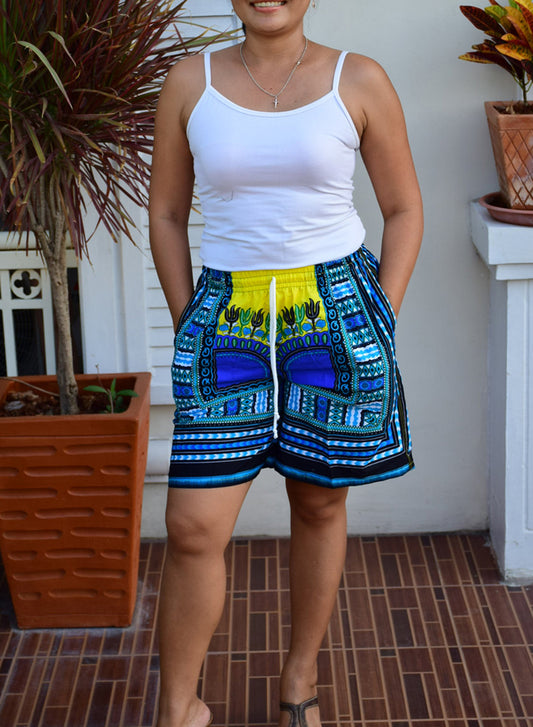 Bohemia Elasticated Drawstring Waistband Casual Shorts