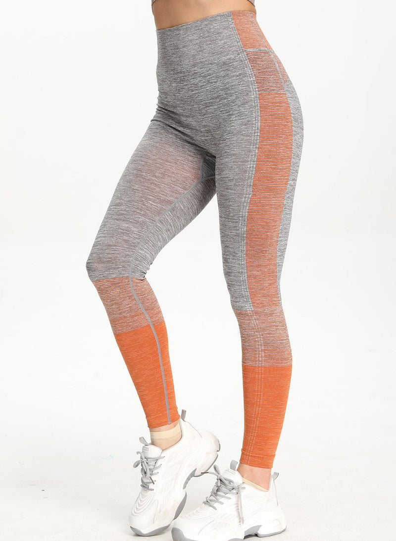 Women Comfy Contrast Color Running Sports Leggings-JustFittoo