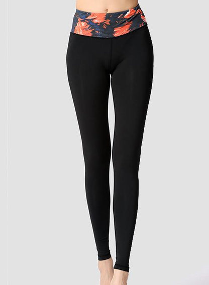 Solid Color Women Black Sports Leggings