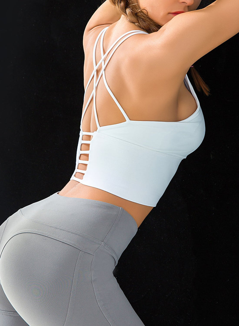 Spaghetti Strap Low-intensity Sports Bra