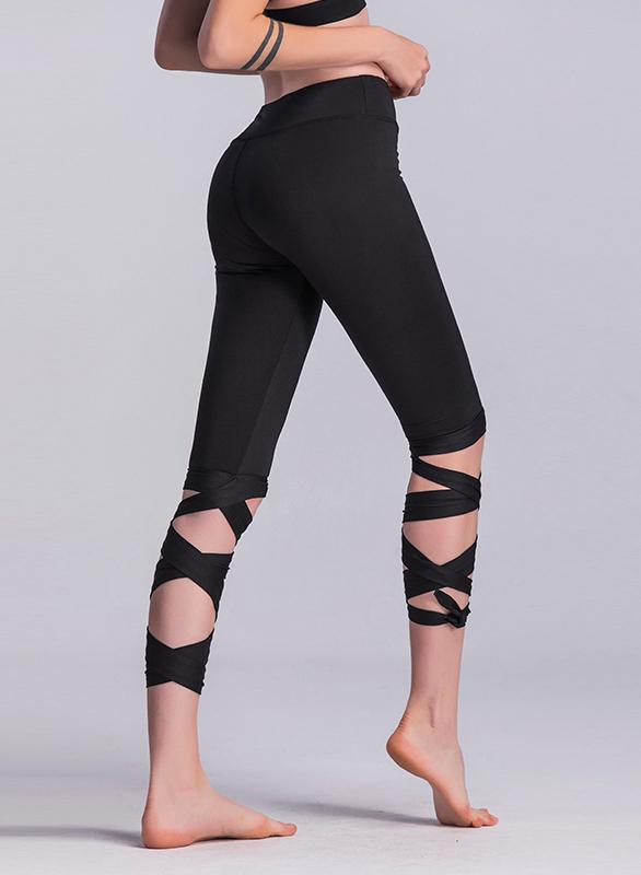 Breathable Stripe Ballet Design Women Sports Legging-JustFittoo