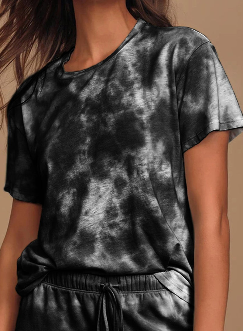 Tie-dyed Light Elasticated Waistband T-shirt and Pants