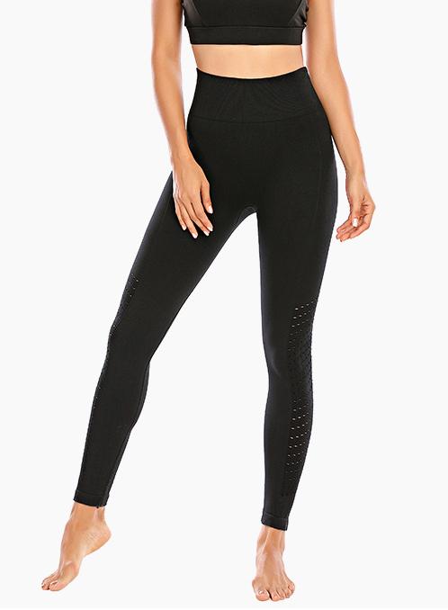 High Quality Solid Women Breathable Running Sports Leggings-JustFittoo
