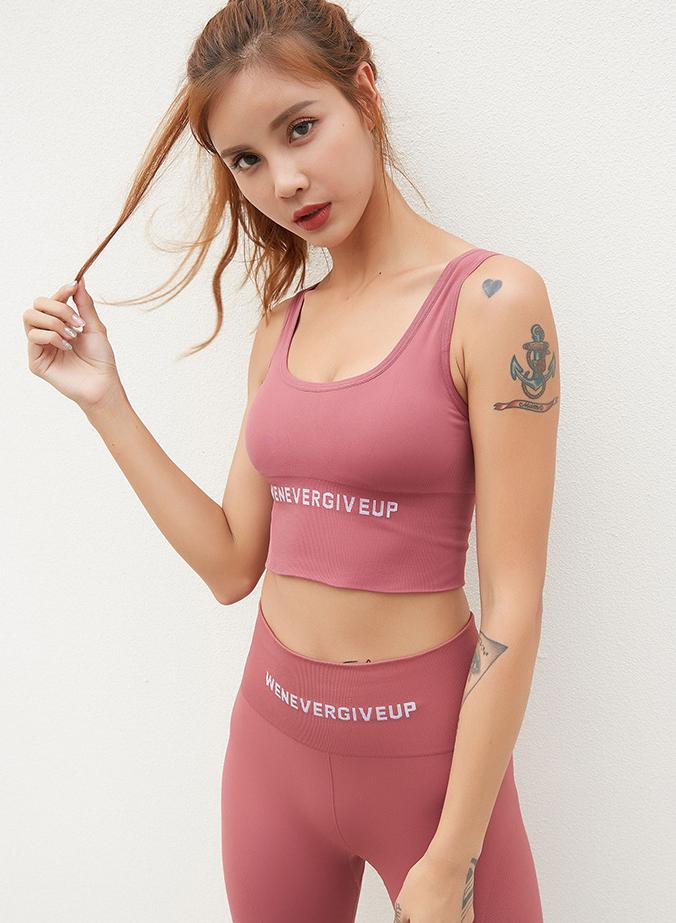 Solid Color Women Soft Sport  Running Bra