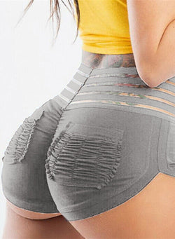 Ruched Butt Lifting Special Elastic Waistband Shorts
