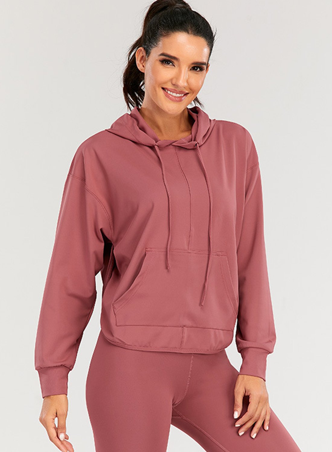 Long Sleeve Women Pocket Casual Sport Hoodie