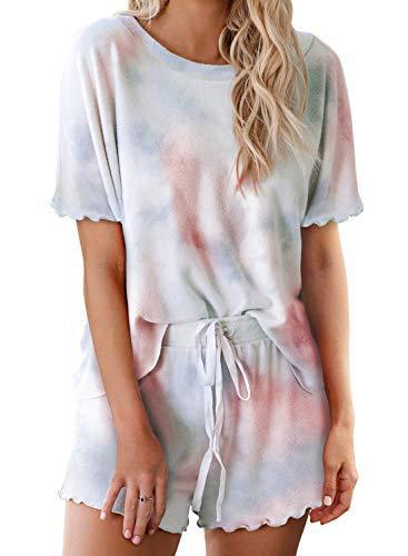 Summer Casual Tie Dyed T Shirt and Short Set