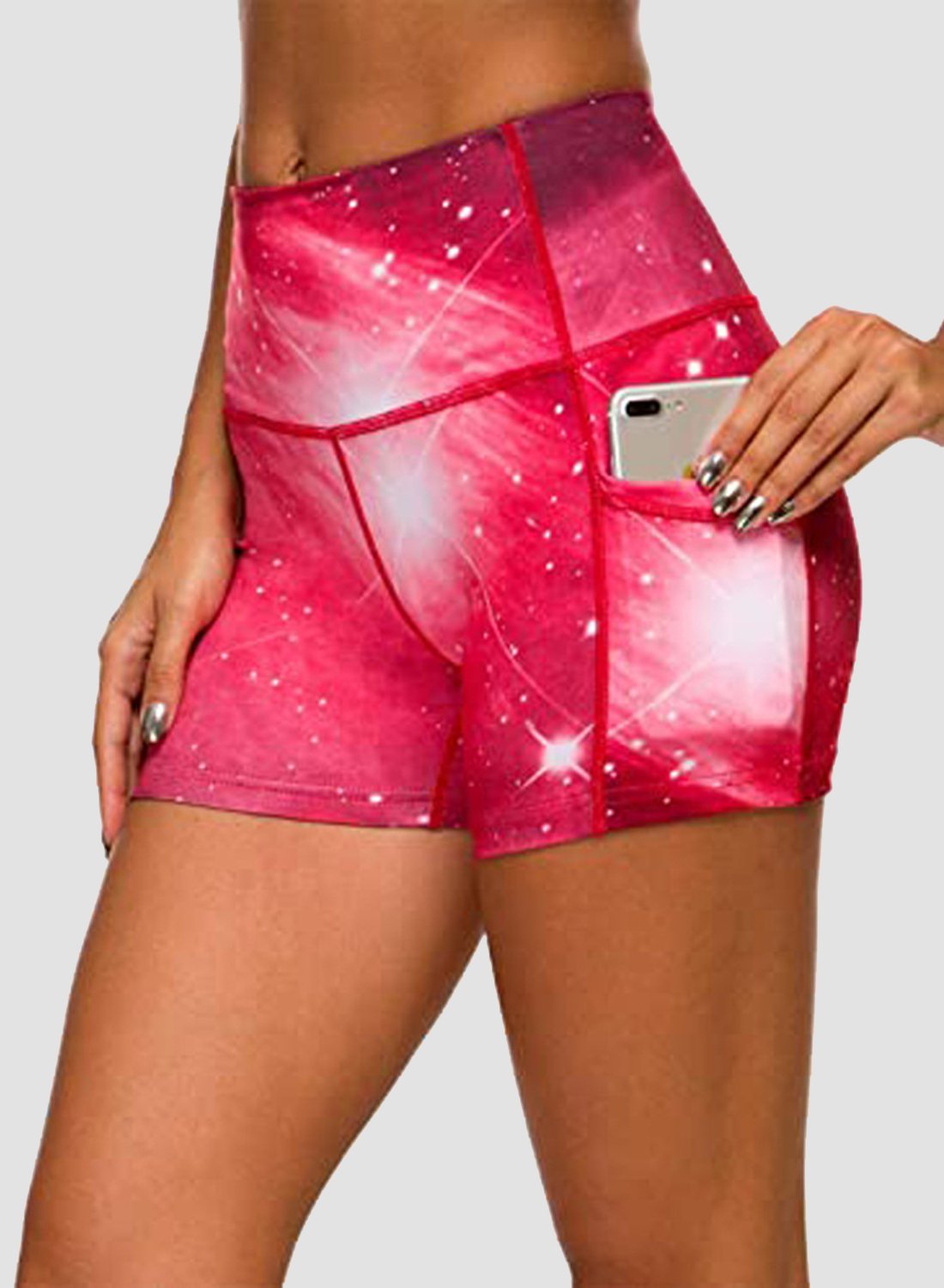 Print Breathable Pockets Shorts