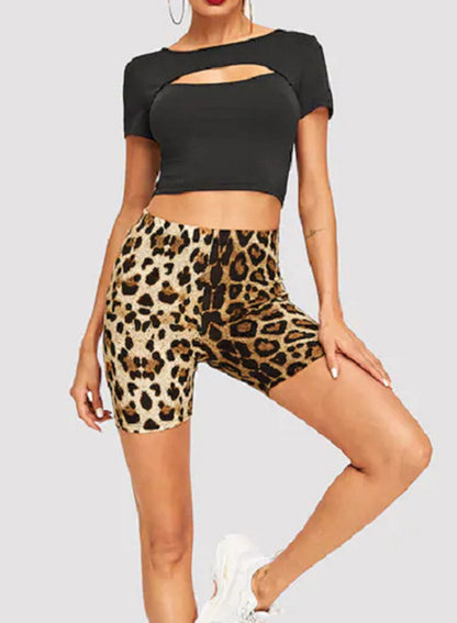 Animal Print Breathable Shorts