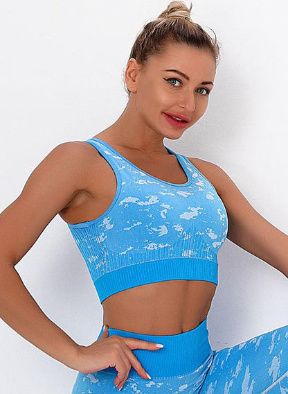 Seamless Camouflage Women Gym Workout Bra
