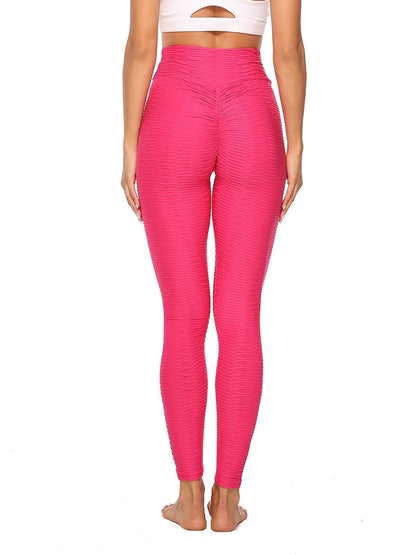 Textured Fitness Lifting Bodycon Leggings-JustFittoo