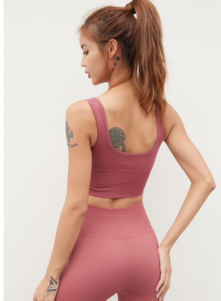 Solid Color Women Soft Sport  Running Bra