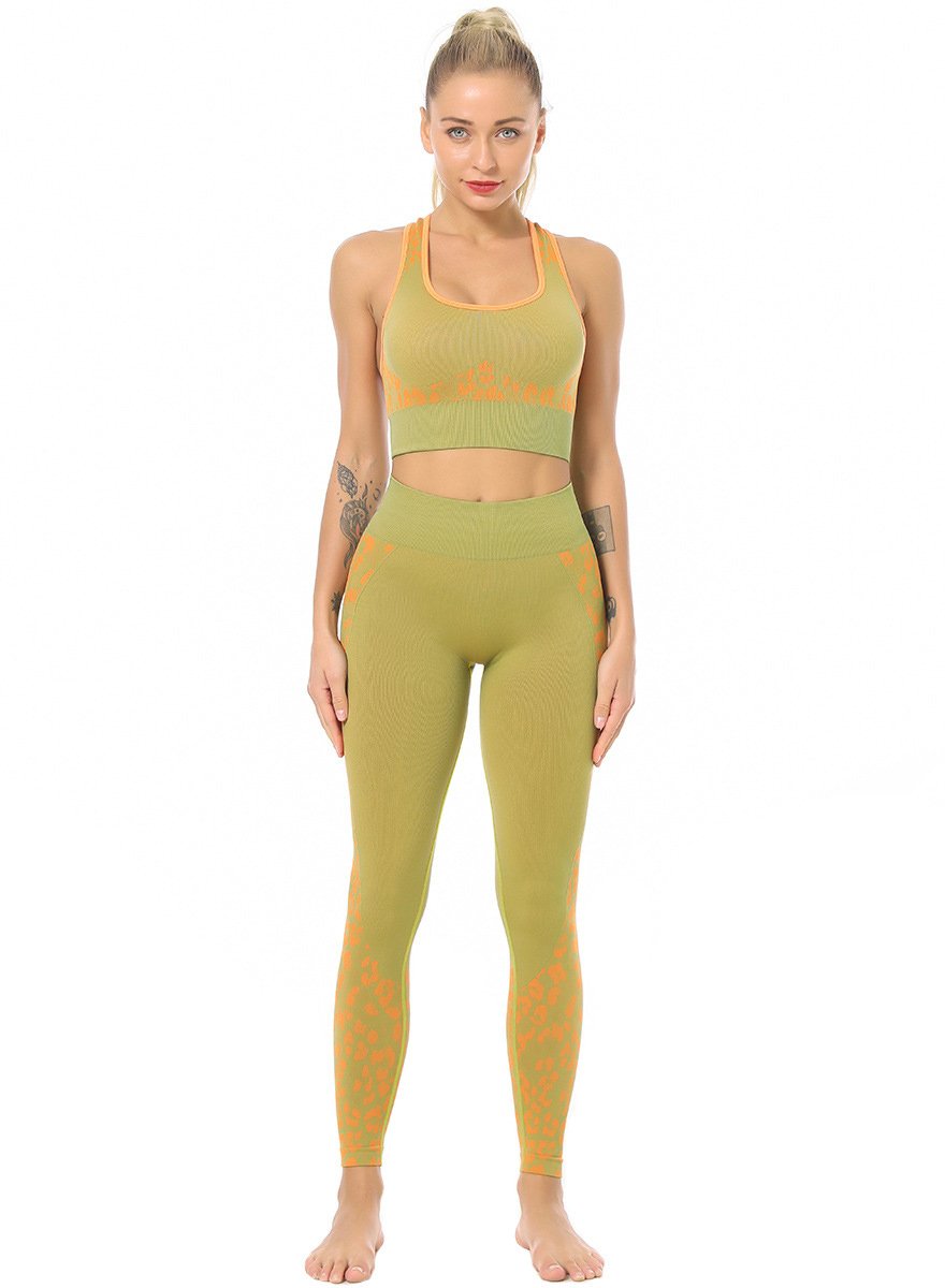 Breathable High Supportive Women Seamleass Sports Bra and Legging