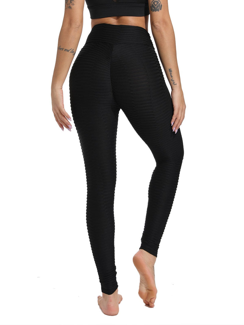 Fitness Textured Running Power Flex Leggings-JustFittoo