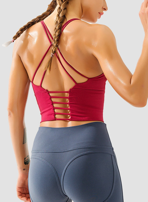 Spaghetti Strap Low-intensity Sports Bra