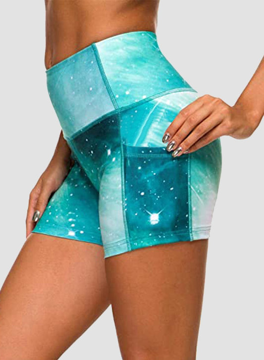 Print Breathable Pockets Shorts